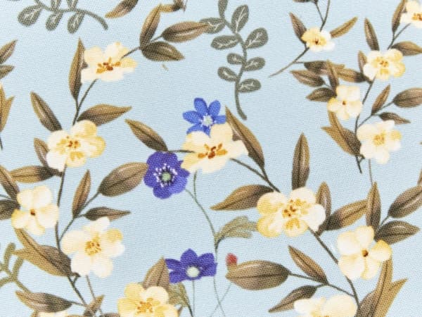 Uppsättning med 2 kuddar för utomhusbruk Blå polyester ⌀ 40 cm Rund kudde med blommönster Trädgård uteplats