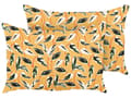 Miniatyrbild 1 av 8: Set med 2 trädgårdskuddar Flerfärgad polyester 40 x 60 cm Rektangulär kudde med bladmönstermotiv Modern design