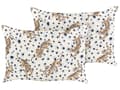 Miniatyrbild 1 av 8: Set med 2 trädgårdskuddar Flerfärgad polyester 40 x 60 cm Rektangulär kudde med tigermotiv Modern design Kudde