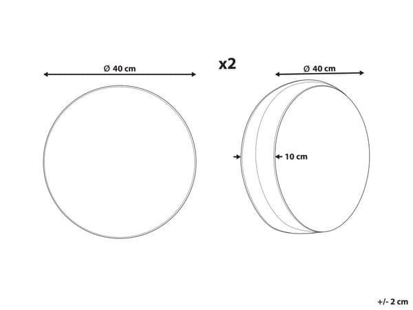 Set med 2 trädgårdskuddar Flerfärgad polyester ⌀ 40 cm Rektangulär kudde med bladmönstermotiv Modern design