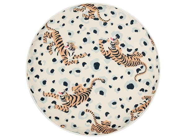 Set med 2 trädgårdskuddar Flerfärgad polyester ⌀ 40 cm rund tigermönstrad kudde Modern design Kudde
