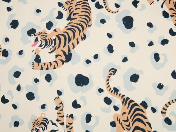 Set med 2 trädgårdskuddar Flerfärgad polyester ⌀ 40 cm rund tigermönstrad kudde Modern design Kudde