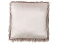 Miniatyrbilde 5 av 7: Sett med 2 Pynteputer Beige Imitert Pels 45 x 45 cm Myke Firkantet Avtakbar