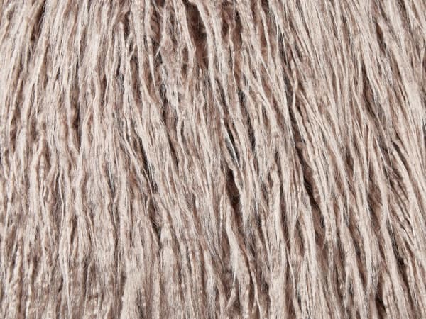 Sett med 2 Pynteputer Beige Imitert Pels 45 x 45 cm Myke Firkantet Avtakbar