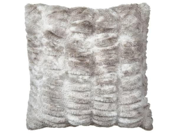 Sett med 2 Pynteputer Grå Imitert pels 45 x 45 cm Myke og Luftige Puter