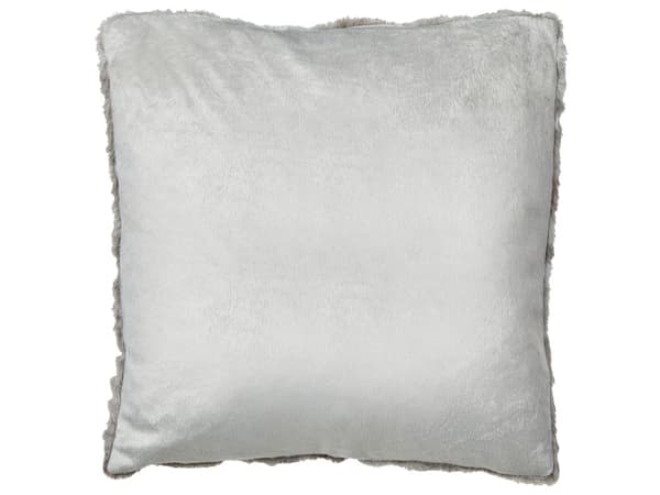 Sett med 2 Pynteputer Grå Imitert pels 45 x 45 cm Myke og Luftige Puter
