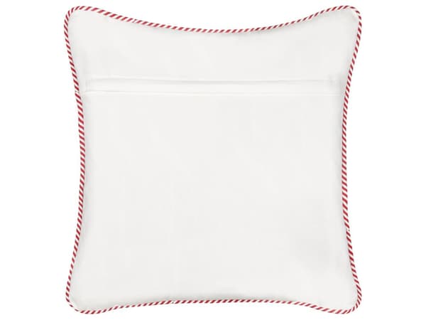 Set om 2 kuddar Vit sammet Tyg 45 x 45 cm Julmotiv Bomull Avtagbara Kuddfodral Vardagsrum Sovrum