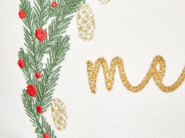 Set om 2 kuddar Vit sammet Tyg 45 x 45 cm Julmotiv Bomull Avtagbara Kuddfodral Vardagsrum Sovrum