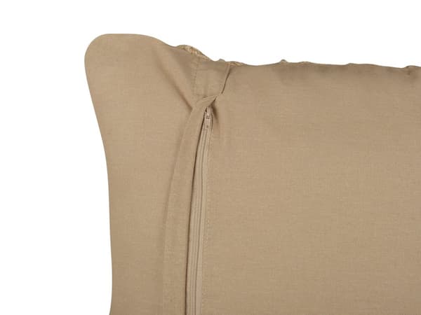 Sett med 2 dekorative puter Beige Jute 45 x 45 cm Vevd Flyttbar med glidelås Geometrisk mønster Boho Decor Tilbehør