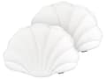 Miniatyrbilde 1 av 6: Sett med 2 skjellputer Off-White Velvet Scallop Shape Throw Pillow Dekoration Marine Theme Textiles