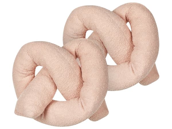 Set med 2 Prydnadskuddar Rosa 172 x 14 cm Tyg Kudde Dekorativ Mjuk Fyllning Flera Former Tillbehör Vardagsrum Sovrum