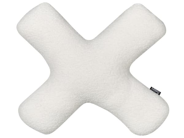 Set med 2 Prydnadskuddar Off-White Teddytyg X och O-formade Kuddar Vardagsrum Sovrum