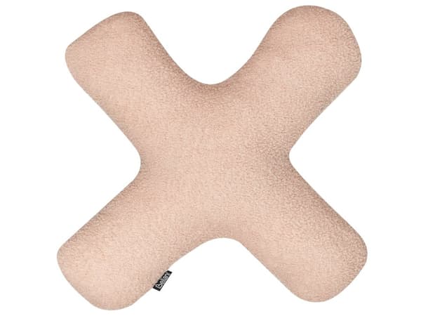 Set med 2 Prydnadskuddar Rosa Teddytyg X och O-formade Kuddar Vardagsrum Sovrum