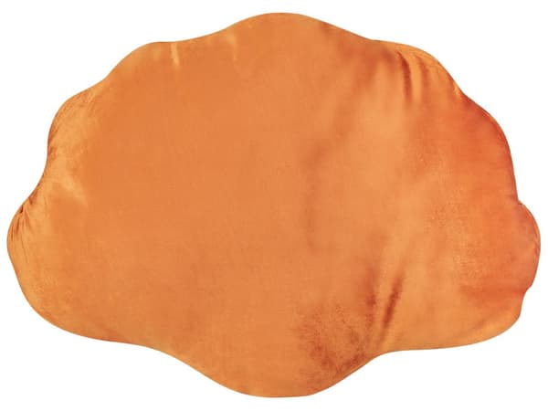 Set med 2 Snäckskalskuddar Orange Sammet Kammussla Form Prydnadskudde Dekoration Marint Tema Textilier Vardagsrum Sovrum