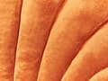 Miniatyrbild 6 av 6: Set med 2 Snäckskalskuddar Orange Sammet Kammussla Form Prydnadskudde Dekoration Marint Tema Textilier Vardagsrum Sovrum