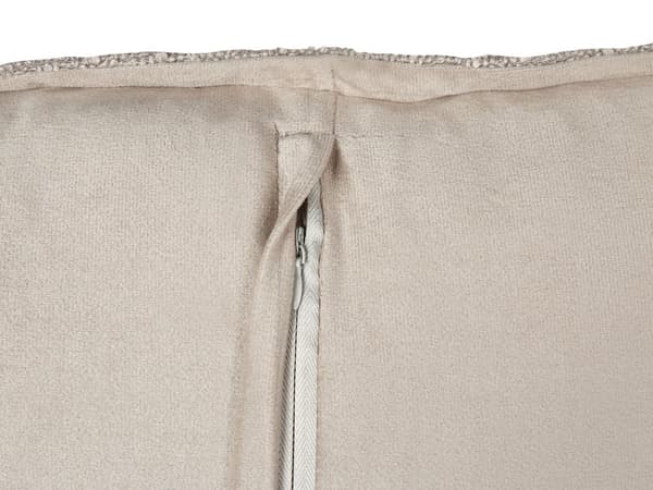 Set med 2 Prydnadskuddar Beige Teddytyg Kuddar i tyg Enfärgat Mönster Sovrum Vardagsrum