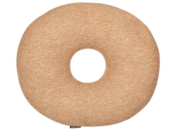 Set med 2 Prydnadskuddar Ljusbrun Teddytyg X och O-formade Kuddar Vardagsrum Sovrum