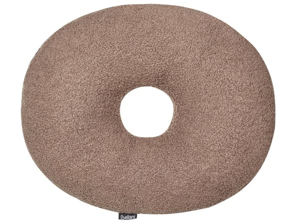 Set med 2 Prydnadskuddar Brun Teddytyg X och O-formade Kuddar Vardagsrum Sovrum