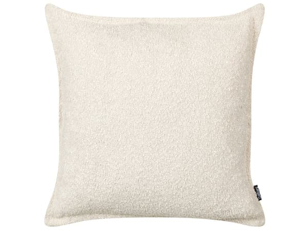 Set med 2 Prydnadskuddar Ljusbeige Teddytyg Kuddar i tyg Enfärgat Mönster Sovrum Vardagsrum