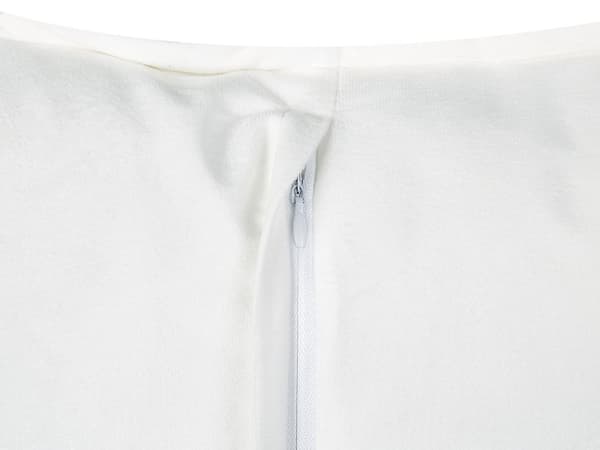 Set med 2 Prydnadskuddar Off-White Teddytyg Kuddar i tyg Enfärgat Mönster Sovrum Vardagsrum