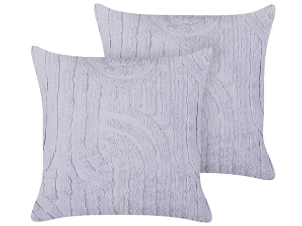 Set med 2 Prydnadskuddar Mintgrön Bomull Polyesterfyllning 45 x 45 cm Abstrakt Mönster Fyrkantig Modern Heminredning Vardagsrum Sovrum