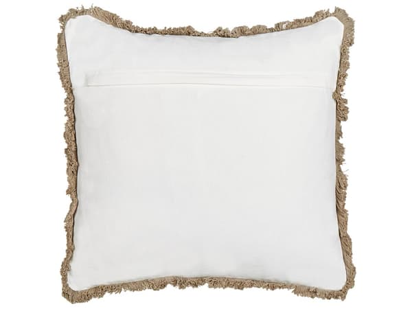 Sett med 2 Pynteputer Beige Bomull 45 x 45 cm Firkantede Håndlagde Blomstermønster Avtakbart trekk