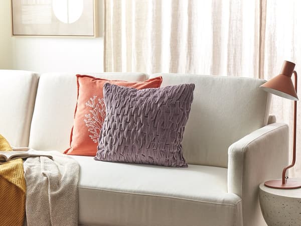 Set med 2 prydnadskuddar Violett sammet 45 x 45 cm Modern Traditionell Kudde för sovrum i vardagsrummet