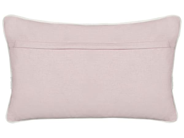 Spredningspute i rosa bomull 30 x 50 cm Kastepute med brodert hjertemønster