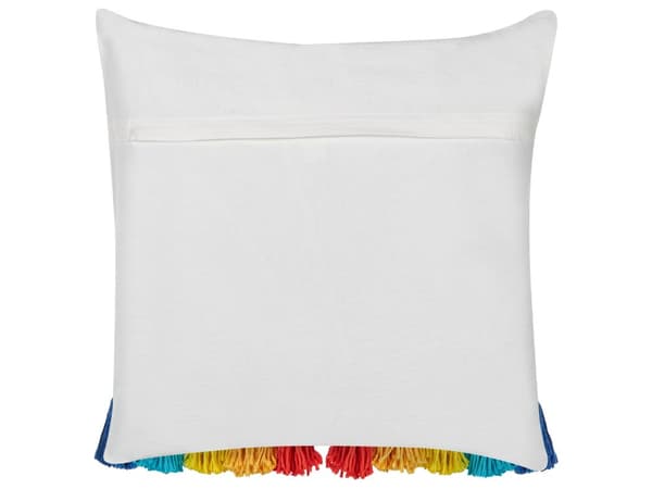 Sett med 2 Pynteputer Flerfarget bomull 45 x 45 cm Pute Brodert med regnbuemønster