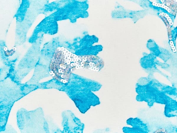 Pyntepute Hvit og blå bomull 45 x 45 cm Marine korallmønster Firkantet Polyesterfylling Boligtilbehør