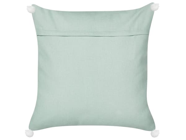 Sett med 2 Pynteputer Grønn Fløyel 45 x 45 cm Marint Korallmotiv Firkantet Polyesterfyll Tilbehør