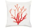 Miniatyrbild 1 av 6: Kudde Vit Bomull 45 x 45 cm Marin Korallmönster Fyrkantig Polyester Fyllning Heminredning