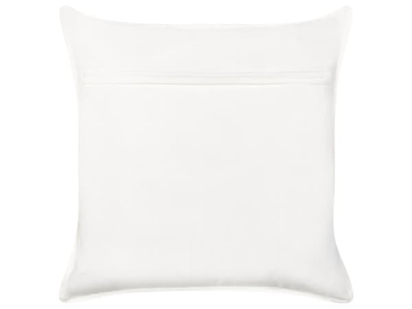 Prydnadskudde Vit och blå Bomull 45 x 45 cm Marin Korallmönster Fyrkantig Polyester Fyllning Heminredning