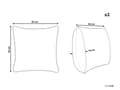 Miniatyrbild 3 av 7: Set med 2 kuddar Beige Linne Bomull 45 x 45 cm Marint Krabbmönster Fyrkantig Polyester Fyllning Heminredningstillbehör