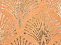 Miniatyrbild 7 av 7: Set om 2 kuddar Orange Bomull 45 x 45 cm Geometriskt guldmönster Handgjorda Avtagbart överdrag med fyllning Modern stil