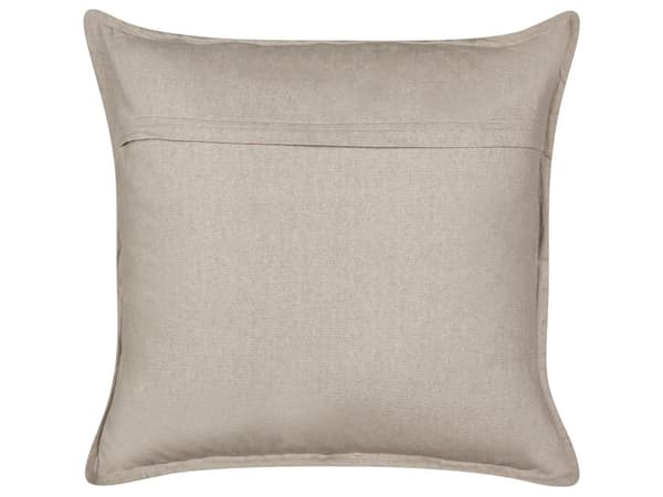 Set om 2 prydnadskuddar Taupe sammet 45 x 45 cm Marin krabbmotiv Fyrkantig polyesterfyllning Heminredningstillbehör