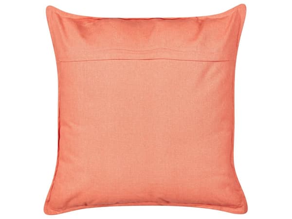 Set med 2 kuddar Rosa sammet 45 x 45 cm Marin korallmotiv Fyrkantig polyesterfyllning Heminredningstillbehör