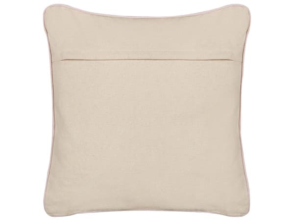 Kudde Beige bomull 45 x 45 cm Kudde med broderat hjärtmönster