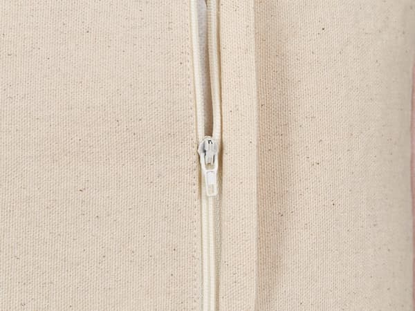 Kudde Beige bomull 45 x 45 cm Kudde med broderat hjärtmönster