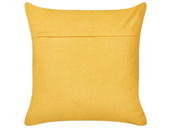 Set om 2 kuddar Gul bomull 45 x 45 cm Kudde med broderat regnbågsmönster