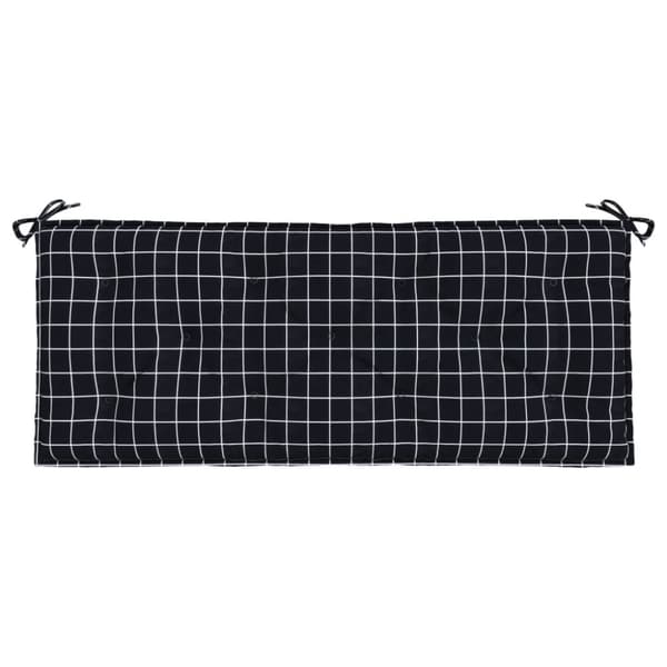 hynde til havebænk 120x50x7 cm oxfordstof ternet sort