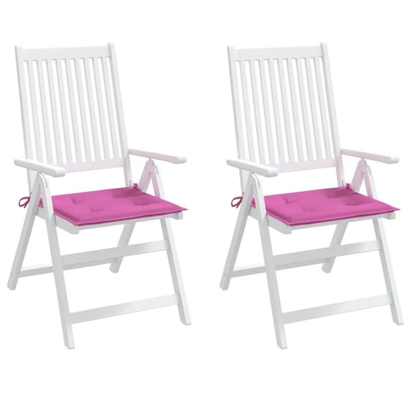 Stolsdynor 2 st rosa 40x40x3 cm tyg
