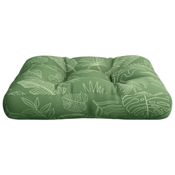 Dyna för pallsoffa bladmönster 60x61,5x10 cm Oxford-tyg