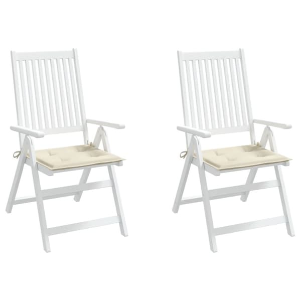 hynder til havestol 2 stk. 50x50x3 cm oxfordstof cremefarvet