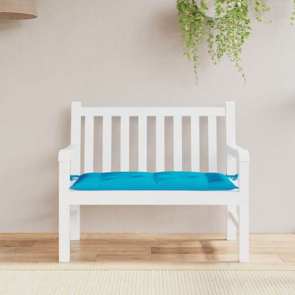 hynde til havebænk 100x50x7 cm oxfordstof lyseblå