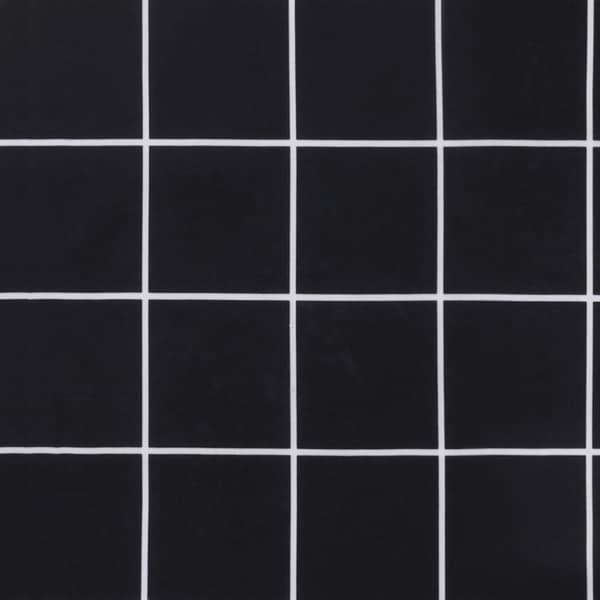 Bänkdyna för trädgården svartrutig 200x50x3 cm tyg