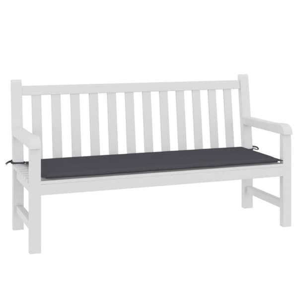 Bänkdyna för trädgården antracit 150x50x3 cm oxfordtyg