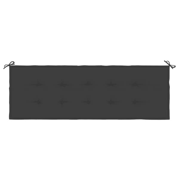 Puutarhapenkkityyny, musta, 150x50x3 cm, kangas