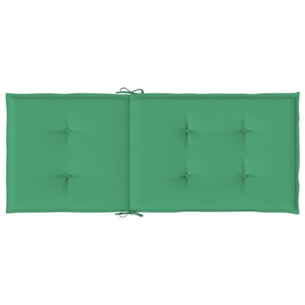 stolehynder m. høj ryg 2 stk. 120x50x3 cm stof grøn