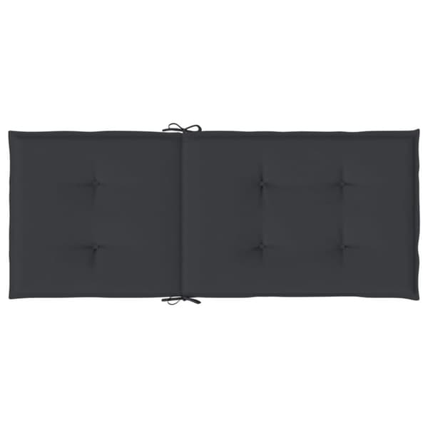 stolehynder m. høj ryg 6 stk. 120x50x3 cm stof sort